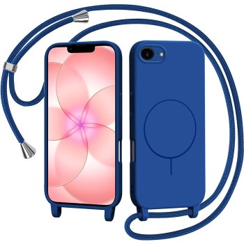 Θήκη Orso Soft με Κορδόνι MagSafe για iPhone 16e/17e - Cosmic Blue
