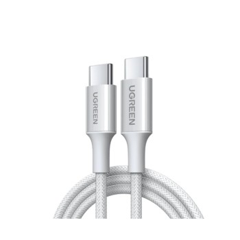 Καλώδιο Γρήγορης Φόρτισης UGREEN Braided 5A Max USB-C σε USB-C 100w 2m - Grey
