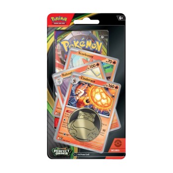 Pokemon TCG:  Mega Evolution: Perfect Order Premium Checklane Blister - Cinderace