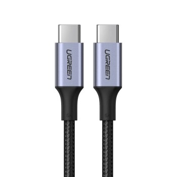 Καλώδιο Γρήγορης Φόρτισης UGREEN Braided 5A Max USB-C σε USB-C 100w 2m - Black