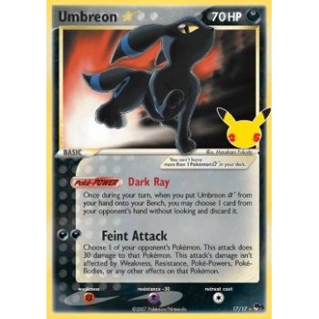 Umbreon Gold Star (Celebrations 17/17) (Ultra Rare) English - Near Mint