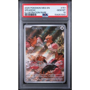 Spearow #151 - Mega Evolution 2025 - Illustration Rare - PSA 10 GEM MINT - English