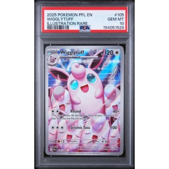 Wigglytuff #105 - Phantasmal Flames 2025 - Illustration Rare - PSA 10 GEM MINT - English