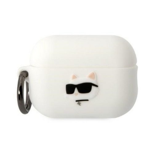 Θήκη Σιλικόνης Karl Lagerfeld 3D Logo NFT Choupette Head για Apple AirPods Pro 2 - White