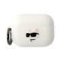 Θήκη Σιλικόνης Karl Lagerfeld 3D Logo NFT Choupette Head για Apple AirPods Pro 2 - White