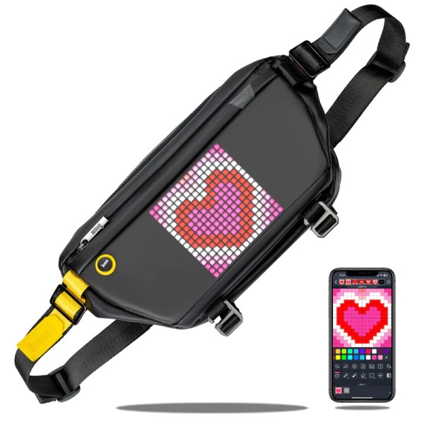 Τσαντάκι Μέσης Divoom Pixoo Slingbag Pixel Display Smart LED - Black