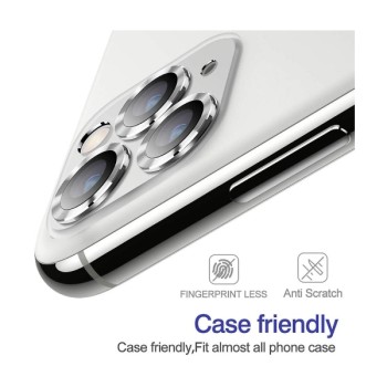 Tempered Glass Πίσω Κάμερας OEM 3 in 1 για Apple iPhone 12 Pro Max/ 13/ 13 Mini  -Silver