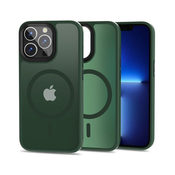 Θήκη Σιλικόνης Tech-Protect Magmat MagSafe Back Cover Πλαστικό για iPhone 13 Pro- Matte Green