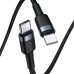 Καλώδιο Baseus USB-C to Lightning Cafule Braided 18W, 1m - Black/Grey