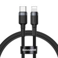 Καλώδιο Baseus USB-C to Lightning Cafule Braided 18W, 1m - Black/Grey