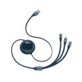 Καλώδιο φόρτισης Baseus Starspeed 3in1 Braided USB σε USB-C / Lightning / Micro 3.5A, 1.20m - Black