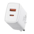 Φορτιστής Τοίχου Baseus Compact με 1 Θύρα USB-Α & 1 θύρα USB-C (20W) - White