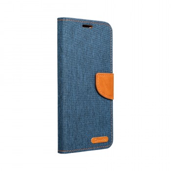 Θήκη Πορτοφόλι Canvas Holster για Samsung Galaxy S23 - Navy Blue / Brown