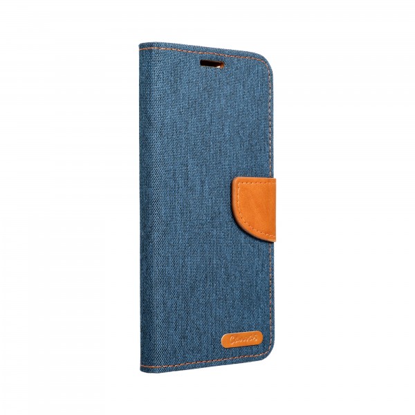 Θήκη Πορτοφόλι Canvas Holster για Samsung Galaxy S23 - Navy Blue / Brown