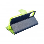 Θήκη Πορτοφόλι Canvas Holster για Samsung Galaxy S23 - Navy Blue / Lime