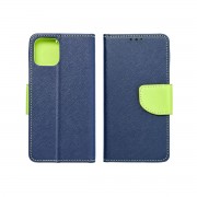 Θήκη Πορτοφόλι Canvas Holster για Samsung Galaxy S23 - Navy Blue / Lime