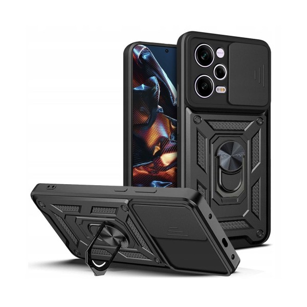 Θήκη Σιλικόνης Slidecam Armor Backcover για Xiaomi Redmi Note 12 Pro 5G - Black