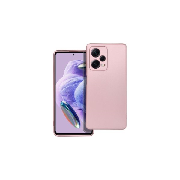 Θήκη Σιλικόνης METALLIC για Xiaomi Redmi Note 12 Pro+ 5G - Pink