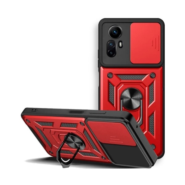 Θήκη Σιλικόνης Slidecam Armor Back Cover για Xiaomi Redmi Note 12S - Red