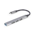 Gembird Hub Type-C με 3 Θύρες USB-A 2.0 & 1 Θύρα USB-A 3.1 - Black