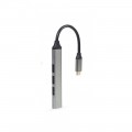 Gembird Hub Type-C με 3 Θύρες USB-A 2.0 & 1 Θύρα USB-A 3.1 - Black