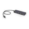 Gembird Hub Type-C με 4 Θύρες USB-A 2.0 - Black