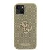 Θήκη Σιλικόνης Guess PU Perforated 4G Glitter Metal Logo για Apple iPhone 13 - Gold
