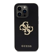 Θήκη Σιλικόνης Guess Perforated 4G Glitter Metal Logo για iPhone 14 Pro Max - Black