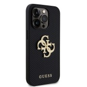 Θήκη Σιλικόνης Guess Perforated 4G Glitter Metal Logo για iPhone 14 Pro Max - Black