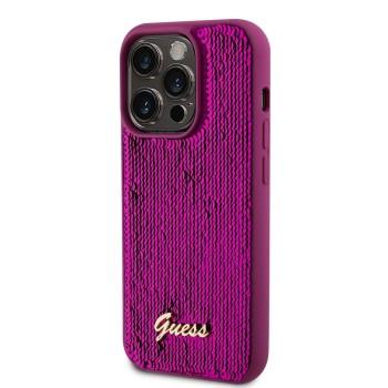 Θήκη Σιλικόνης Guess Sequin Script Logo για iPhone 14 Pro Max - Magenta