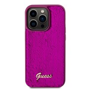 Θήκη Σιλικόνης Guess Sequin Script Logo για iPhone 14 Pro Max - Magenta