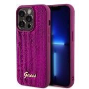 Θήκη Σιλικόνης Guess Sequin Script Logo για iPhone 14 Pro Max - Magenta