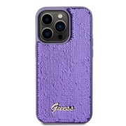 Θήκη Σιλικόνης Guess Sequin Script Logo για iPhone 14 Pro Max - Purple