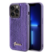 Θήκη Σιλικόνης Guess Sequin Script Logo για iPhone 14 Pro Max - Purple