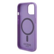 Θήκη Σιλικόνης Guess Saffiano με MagSafe για iPhone 15 Plus - Purple