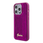 Θήκη Σιλικόνης Guess Sequin Script Logo για iPhone 15 Pro Max - Magenta