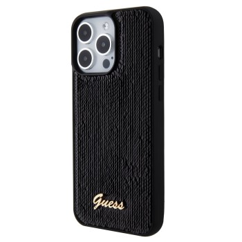 Θήκη Σιλικόνης Guess Sequin Script Logo για iPhone 15 Pro - Black