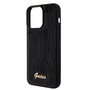 Θήκη Σιλικόνης Guess Sequin Script Logo για iPhone 15 Pro - Black