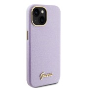 Θήκη Σιλικόνης Guess Glitter Full Wrapped για iPhone 15 - Lilac