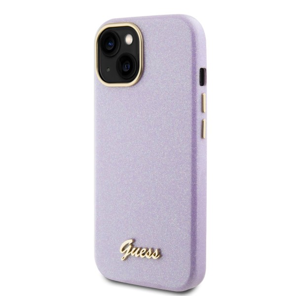 Θήκη Σιλικόνης Guess Glitter Full Wrapped για iPhone 15 - Lilac