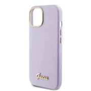 Θήκη Σιλικόνης Guess Glitter Full Wrapped για iPhone 15 - Lilac