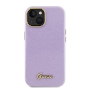 Θήκη Σιλικόνης Guess Glitter Full Wrapped για iPhone 15 - Lilac