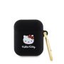 Θήκη Σιλικόνης Hello Kitty 3D Kitty Head για Apple Airpods 1/2 - Black
