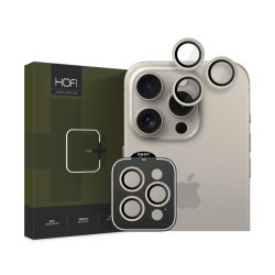  Tempered Glass Πίσω Κάμερας Hofi Pro+ Camera Camring Cover για το iPhone 15 Pro / 15 Pro Max - Titanium