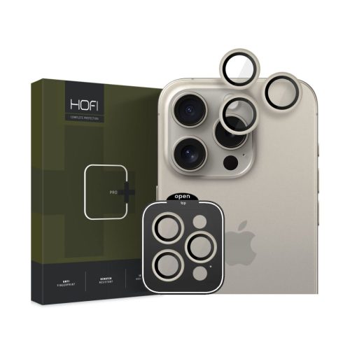  Tempered Glass Πίσω Κάμερας Hofi Pro+ Camera Camring Cover για το iPhone 15 Pro / 15 Pro Max - Titanium
