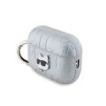 Karl Lagerfeld Embossed Choupette Head Case for AirPods Pro 2 - Silver