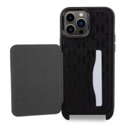 Θήκη Σιλικόνης με λουράκι Karl Lagerfeld and Choupette για iPhone 14 Pro Max - Black