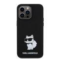 Θήκη Σιλικόνης Karl Lagerfeld Liquid Silicone Choupette NFT για iPhone 15 Pro Max - Black