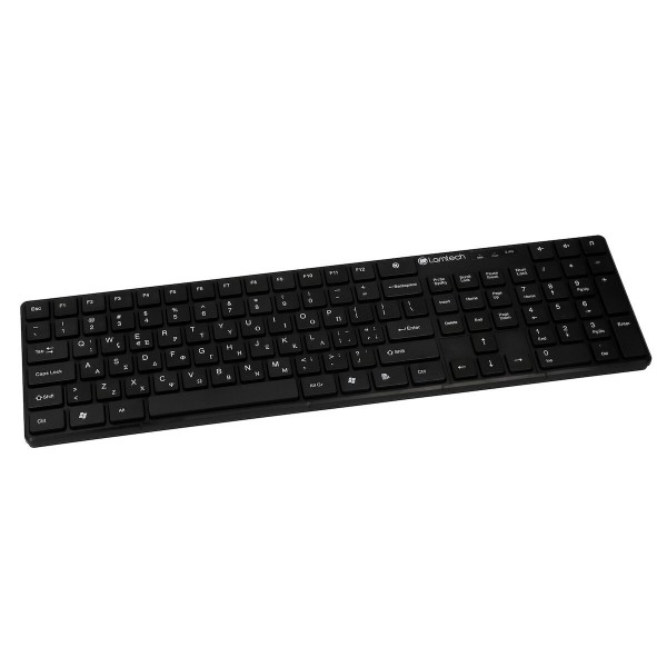 Ασύρματο Πληκτρολόγιο Lamtech 2.4G Wireless Full Size Keyboard Greek Version - Black