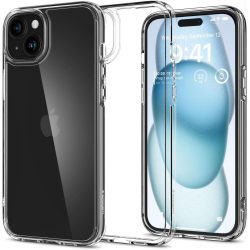 Θήκη Σιλικόνης Spigen Ultra Hybrid Crystal Clear για iPhone 15 - Clear 